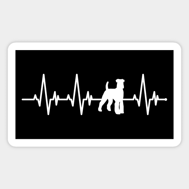 Heartbeat Schnauzer Dog Lover Magnet by BlueTodyArt